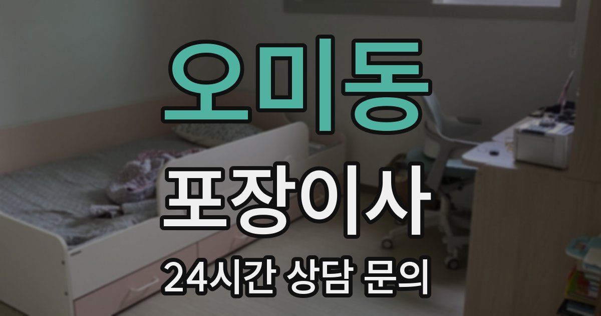 오미동 포장이사