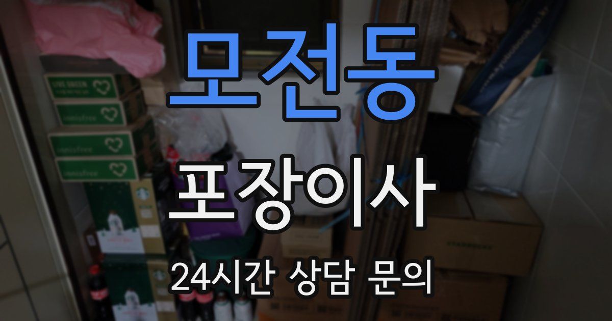 모전동 포장이사
