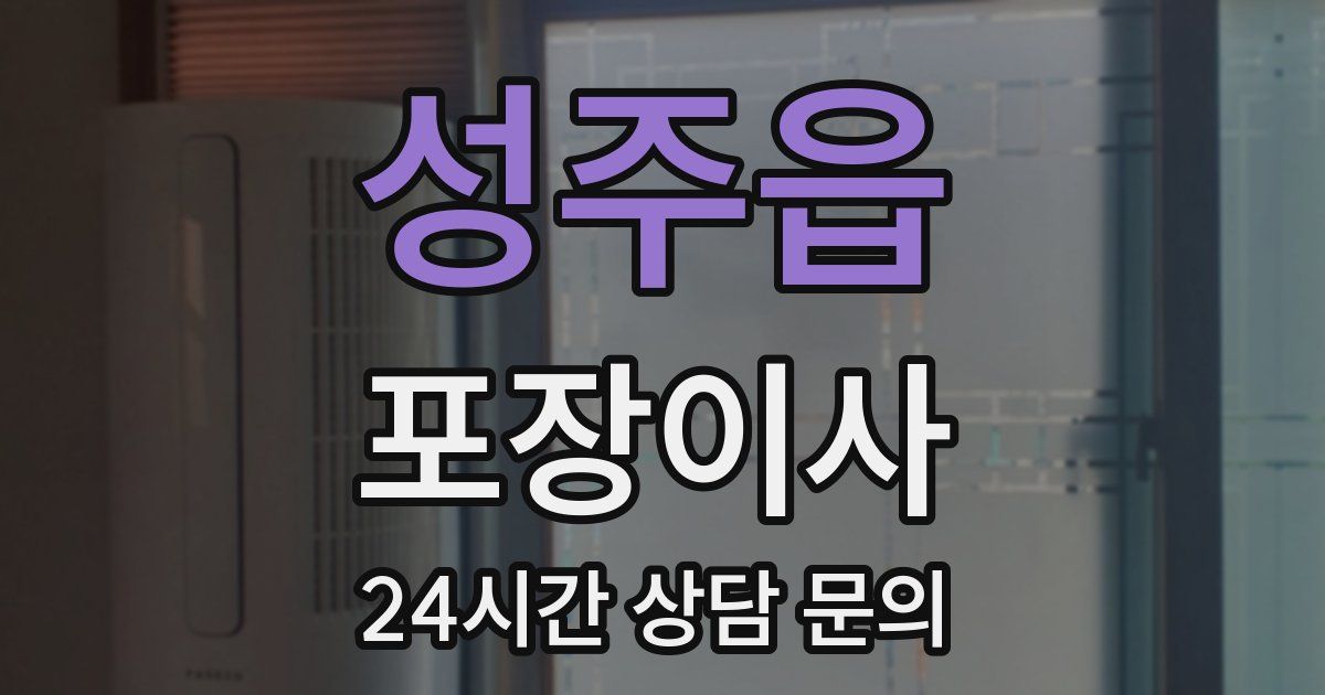 성주읍 포장이사