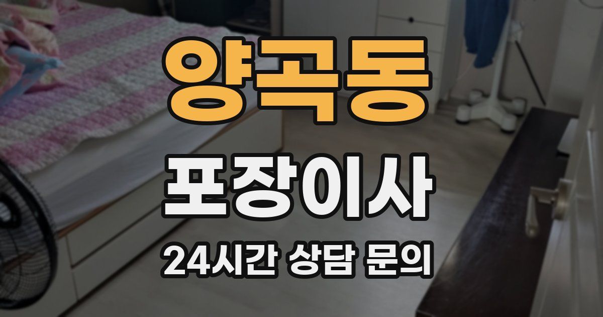 양곡동 포장이사