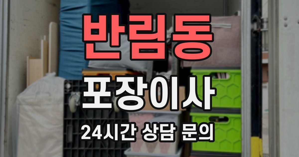 반림동 포장이사