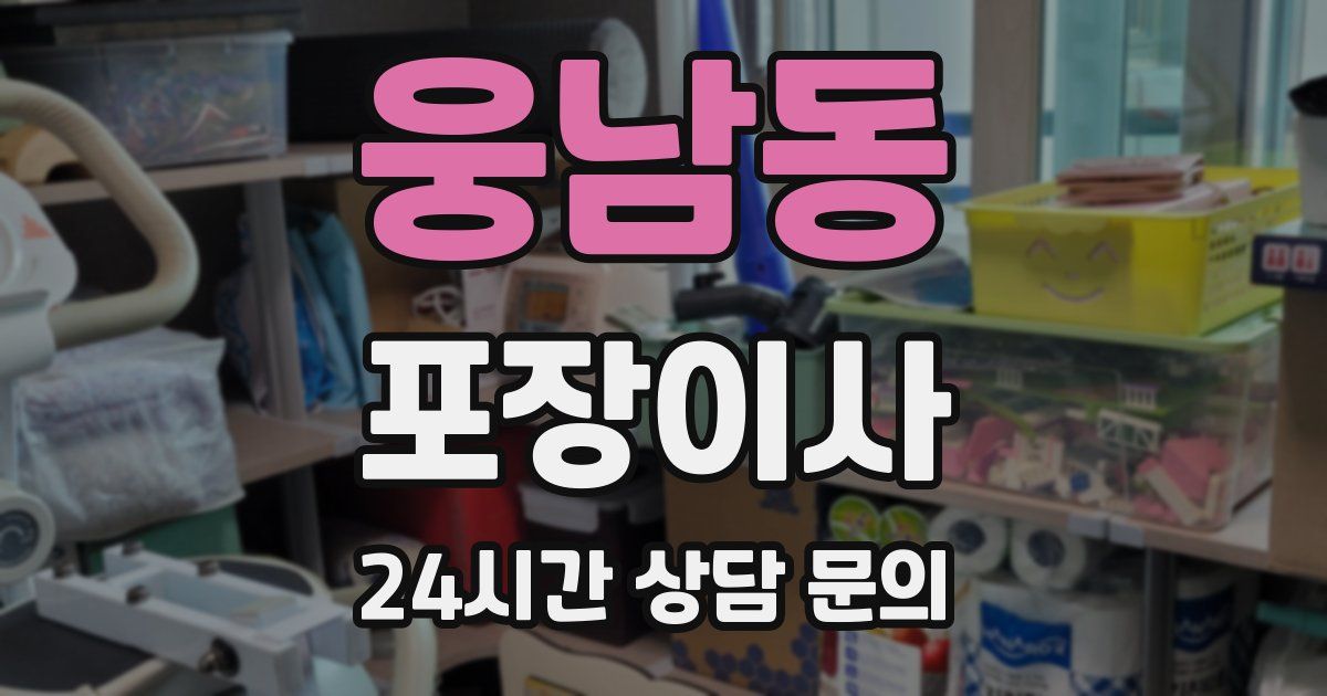 웅남동 포장이사