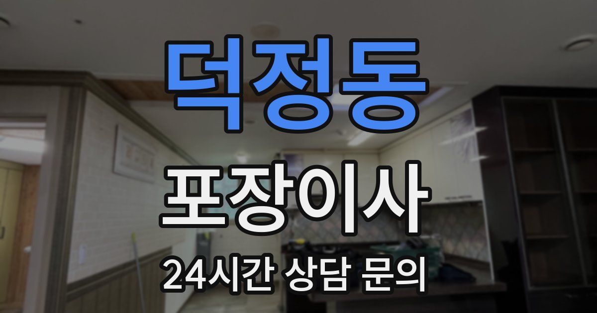 덕정동 포장이사