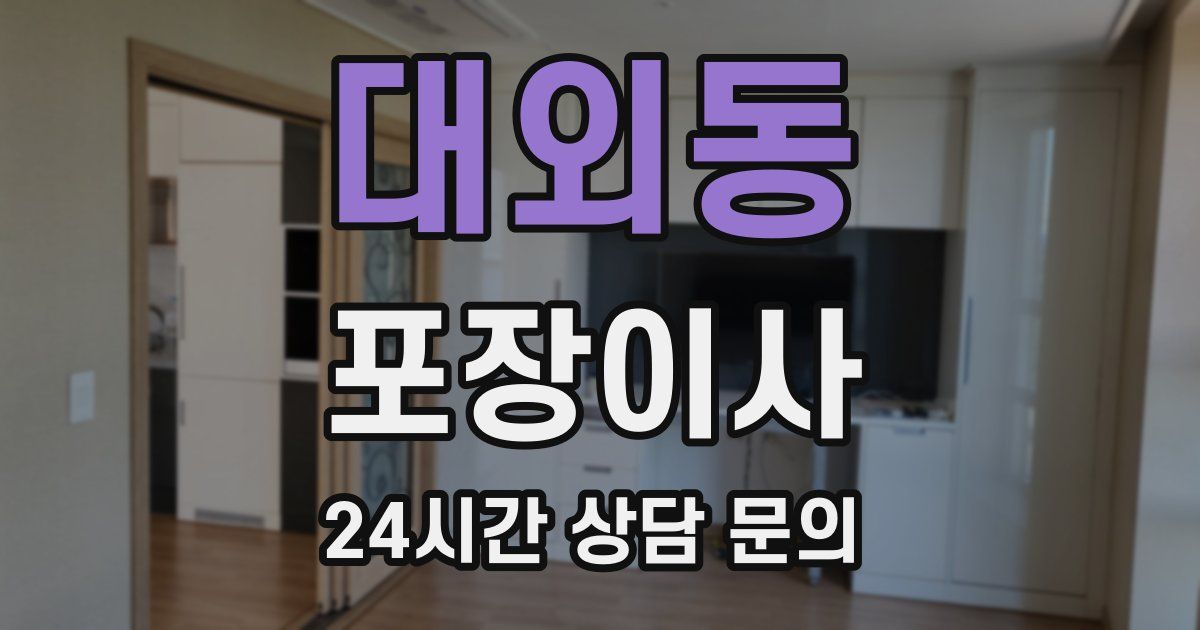 대외동 포장이사