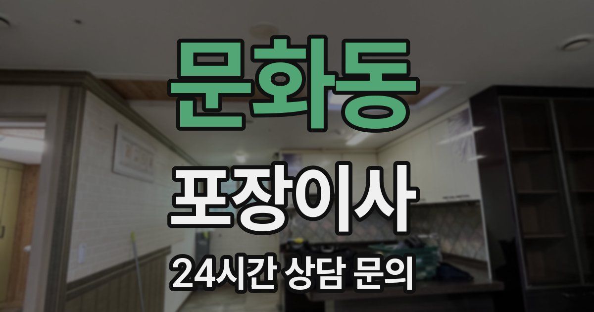 문화동 포장이사