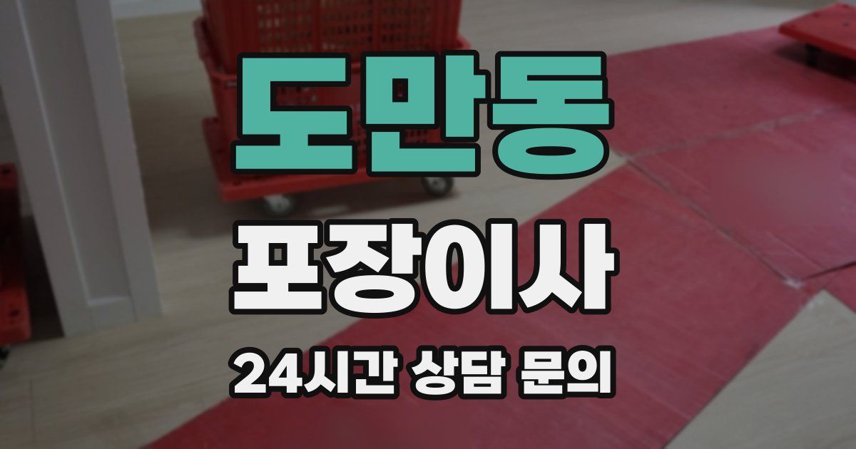 도만동 포장이사