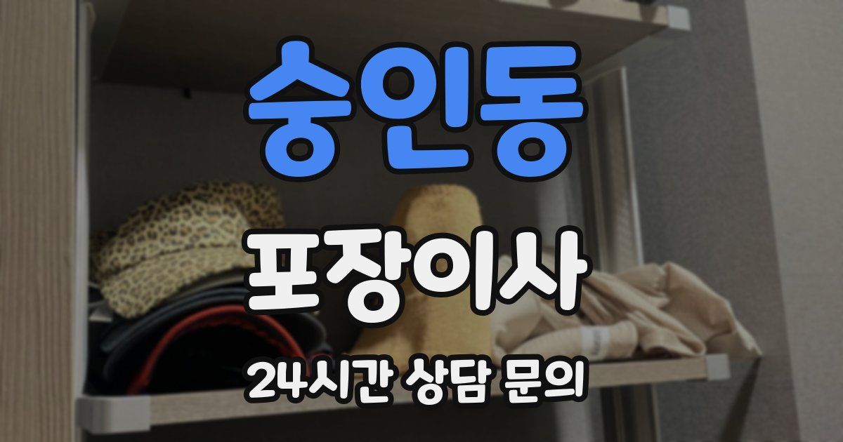 숭인동 포장이사