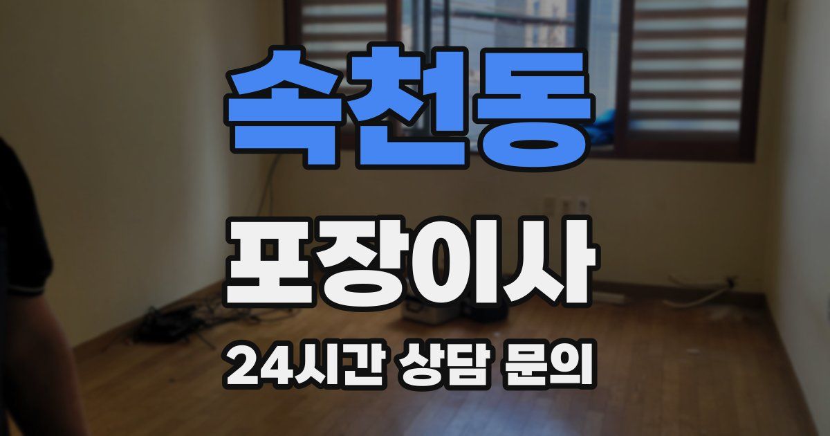 속천동 포장이사