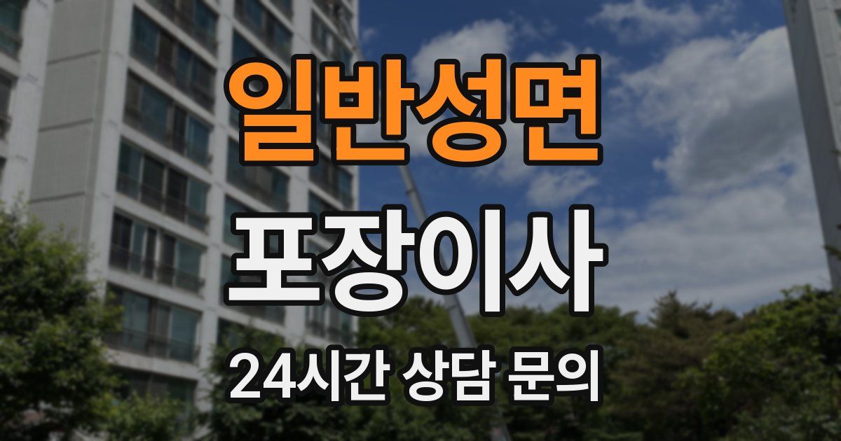 일반성면 포장이사