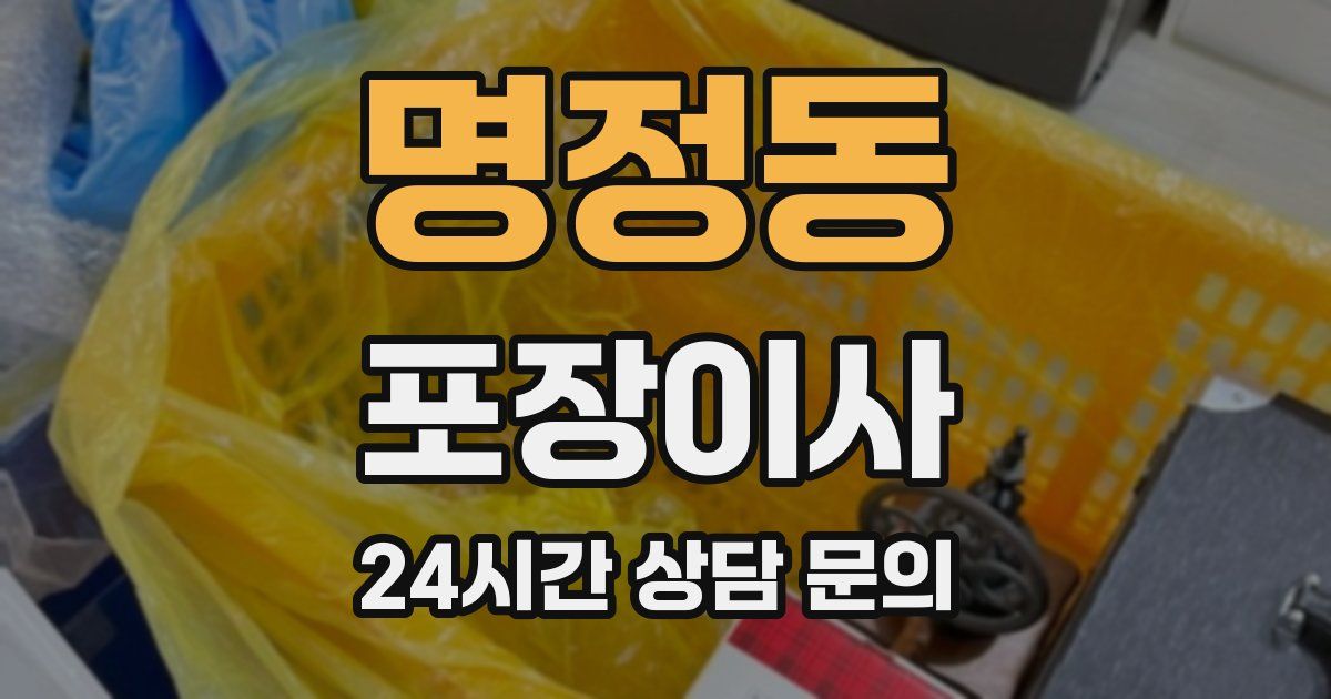 명정동 포장이사