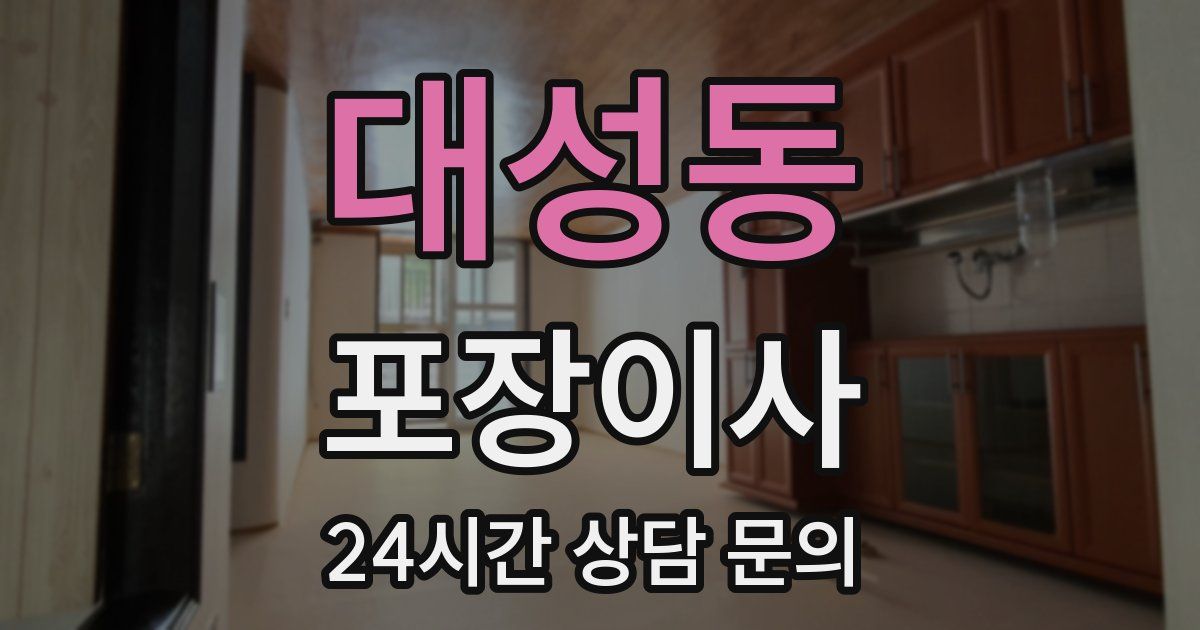 대성동 포장이사