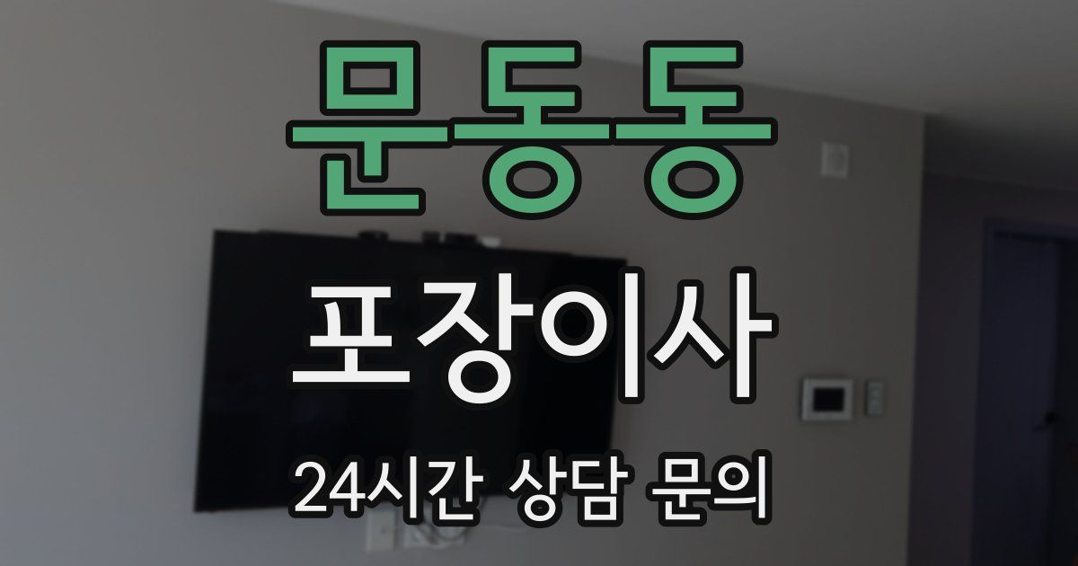 문동동 포장이사