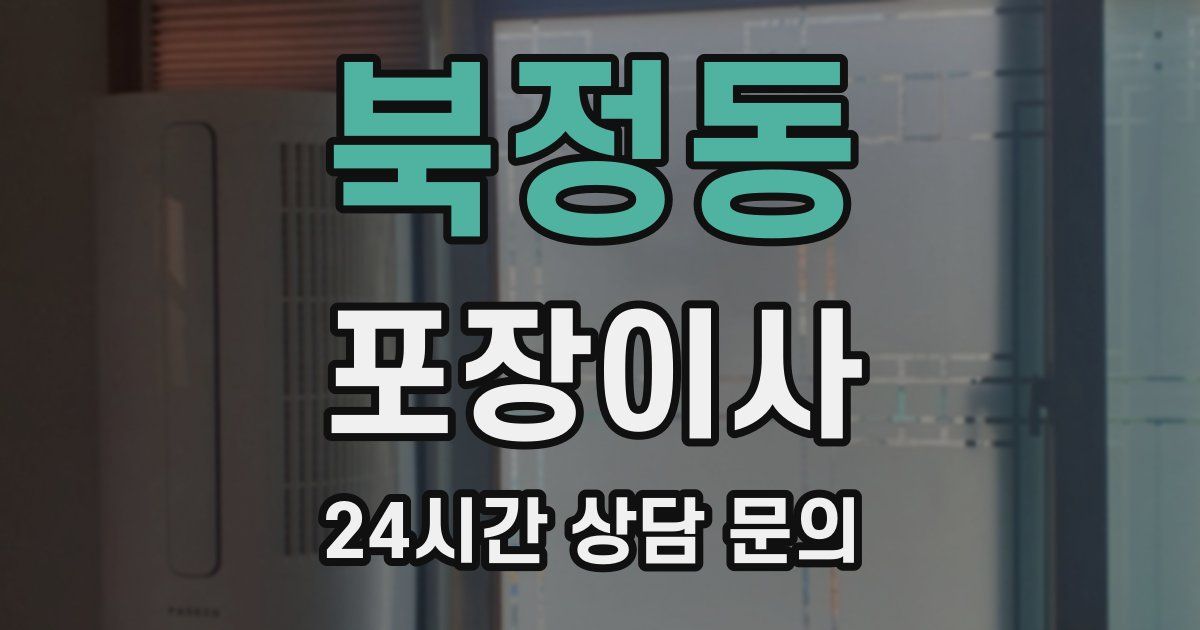 북정동 포장이사