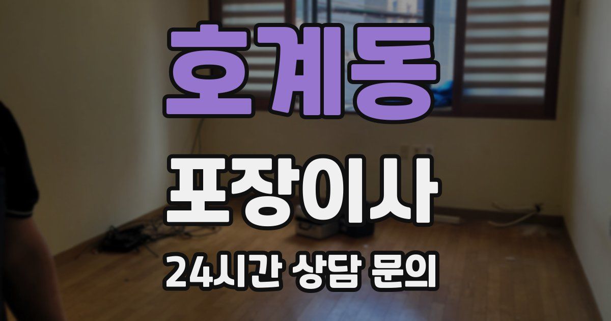 호계동 포장이사