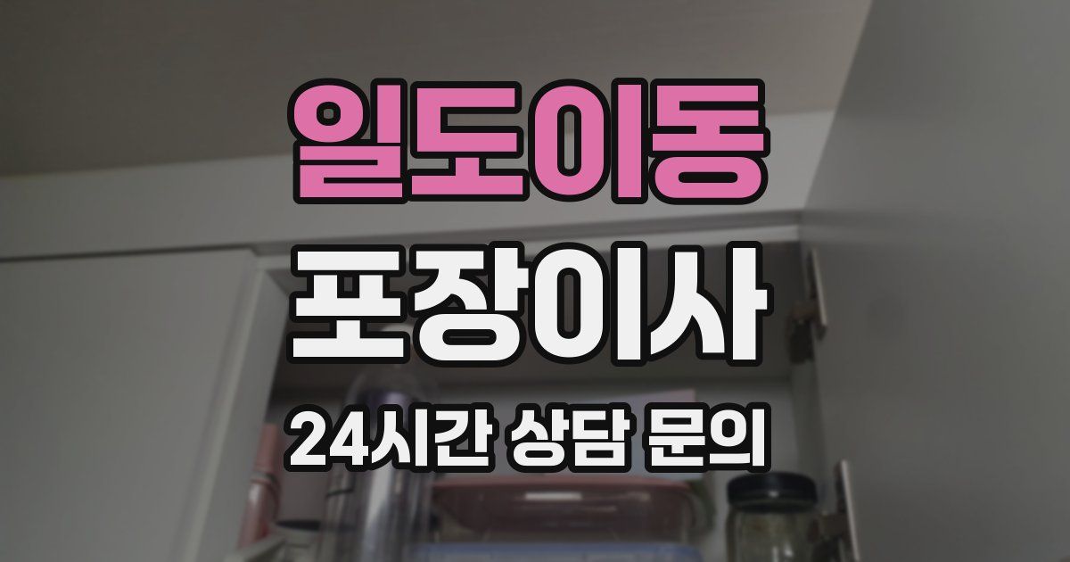 일도이동 포장이사