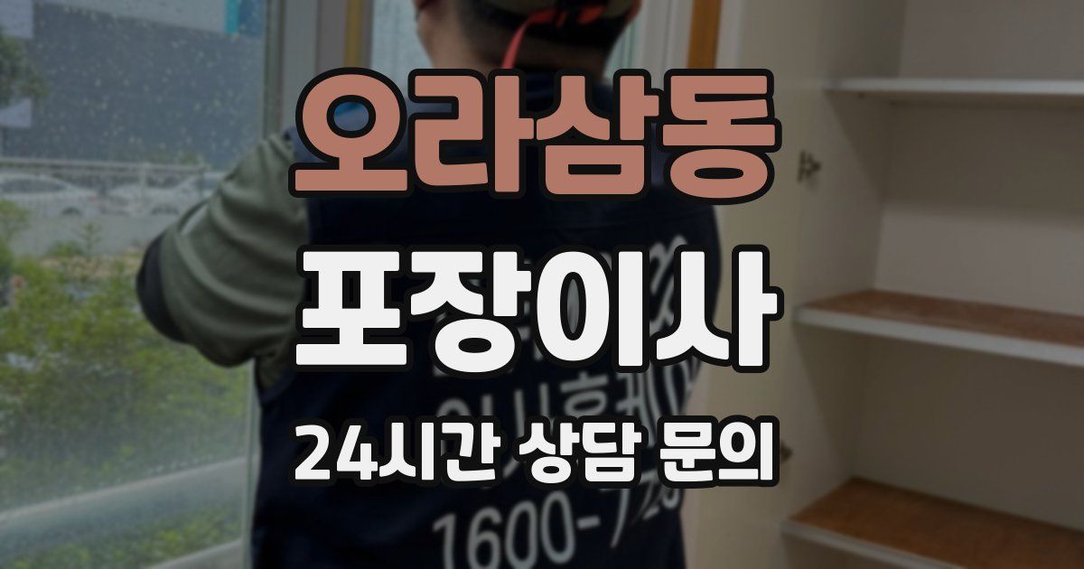 오라삼동 포장이사