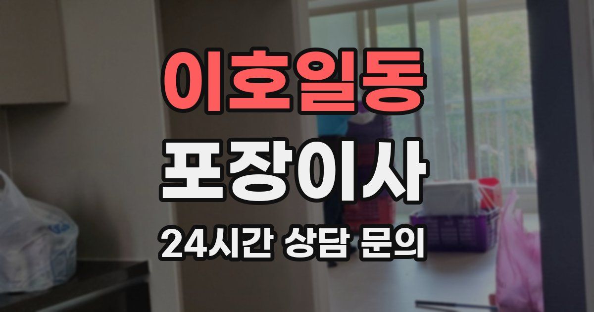 이호일동 포장이사