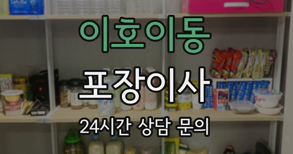 이호이동 포장이사
