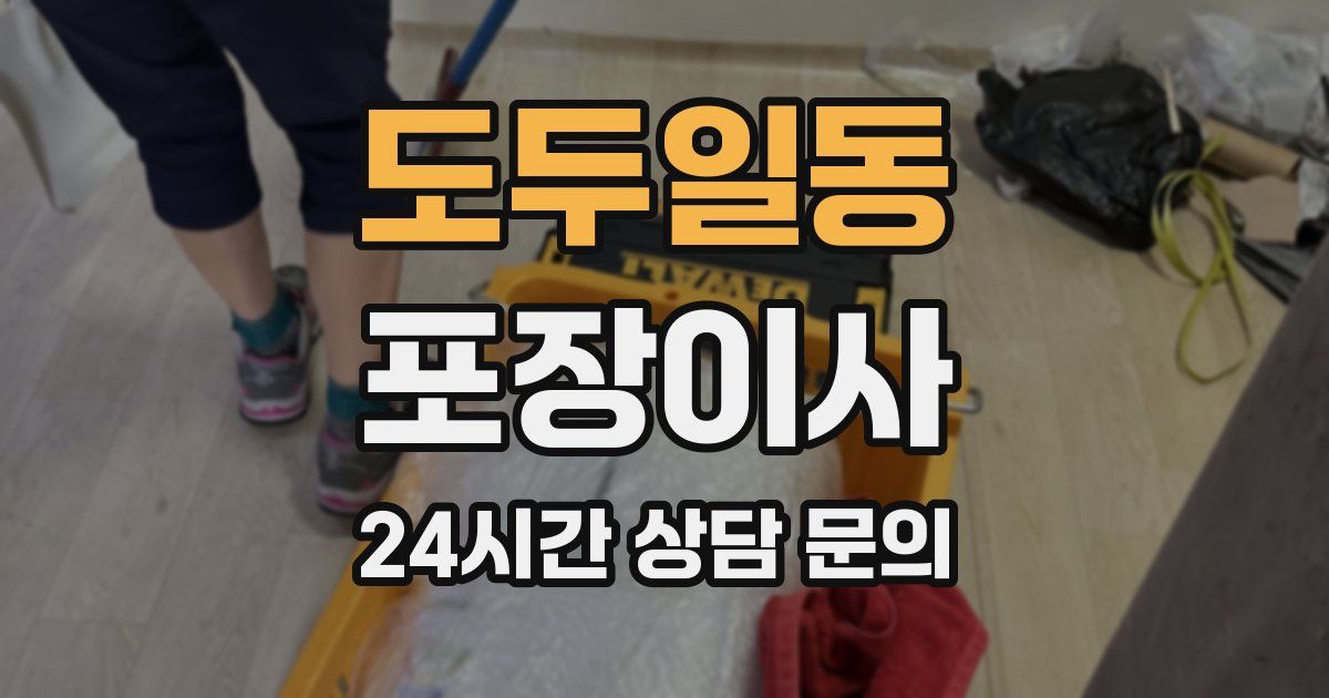도두일동 포장이사