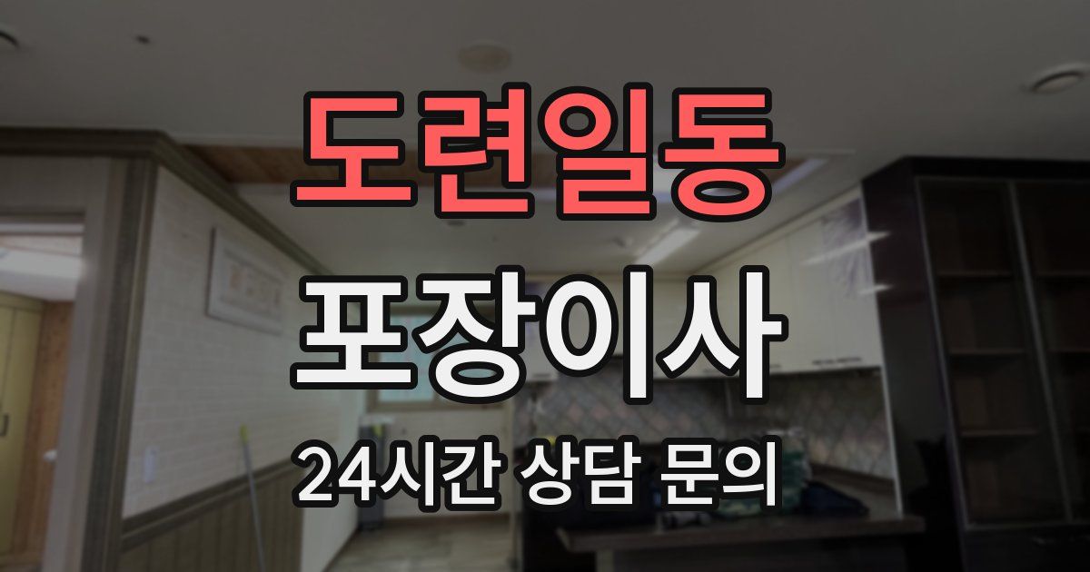 도련일동 포장이사