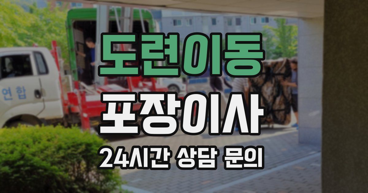 도련이동 포장이사