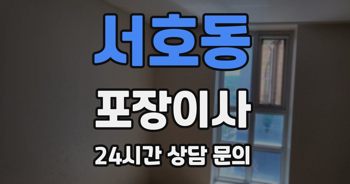 서호동 포장이사