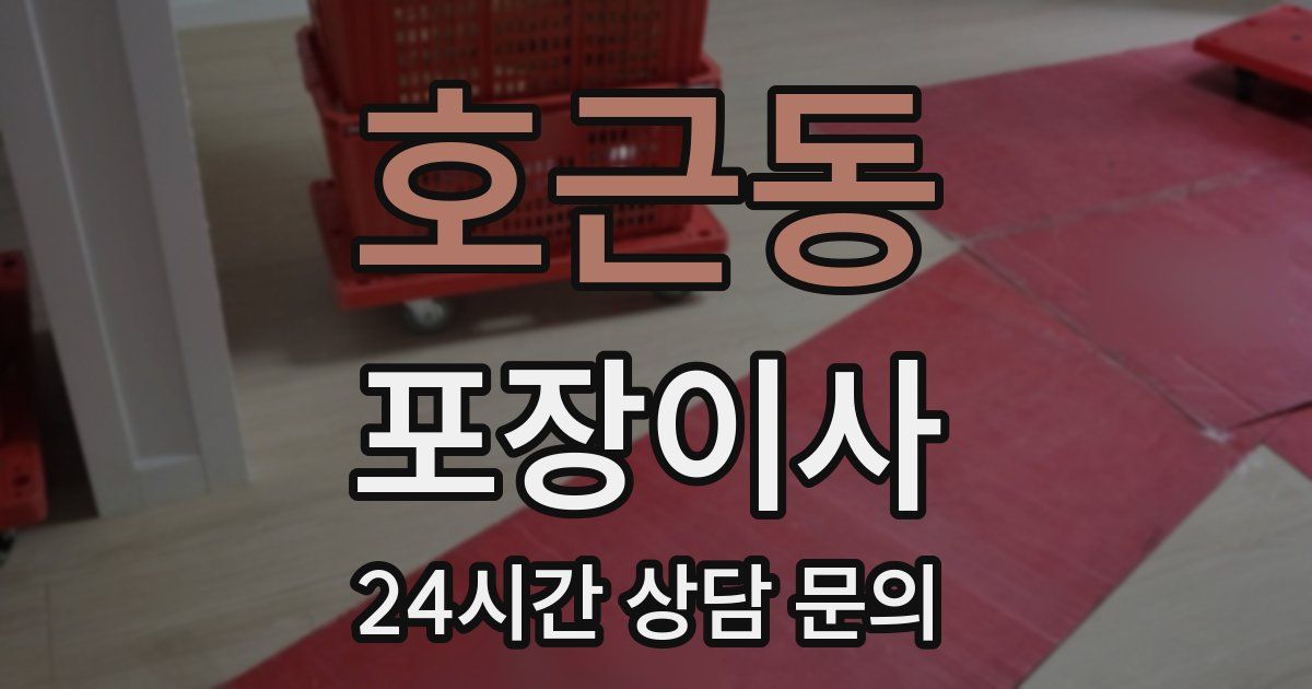 호근동 포장이사