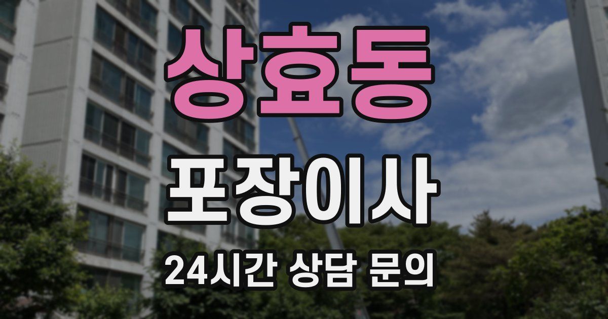 상효동 포장이사