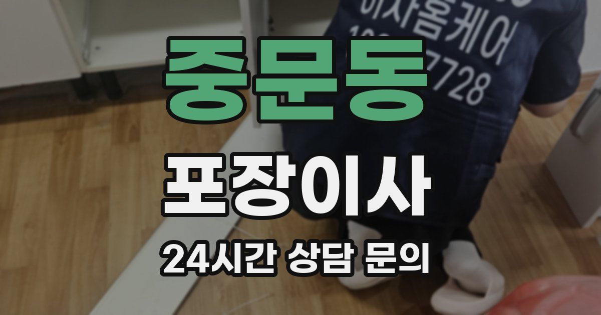 중문동 포장이사