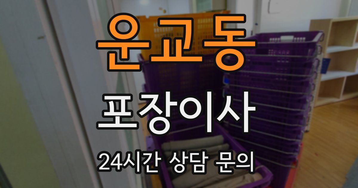 운교동 포장이사
