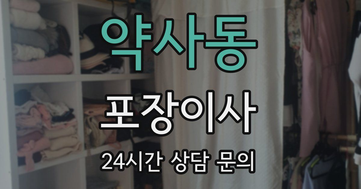 약사동 포장이사