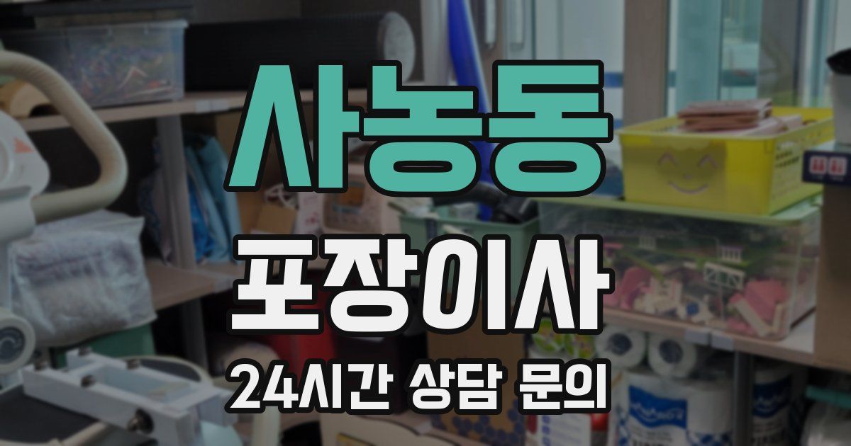 사농동 포장이사