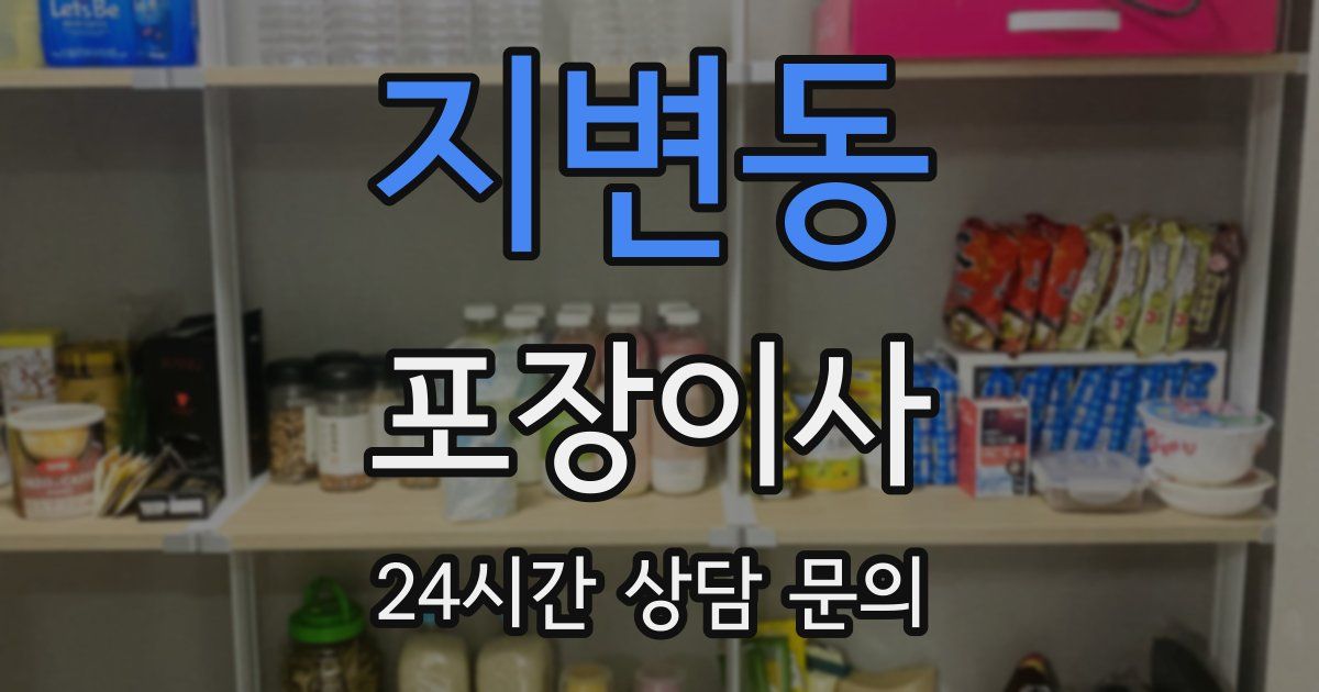 지변동 포장이사