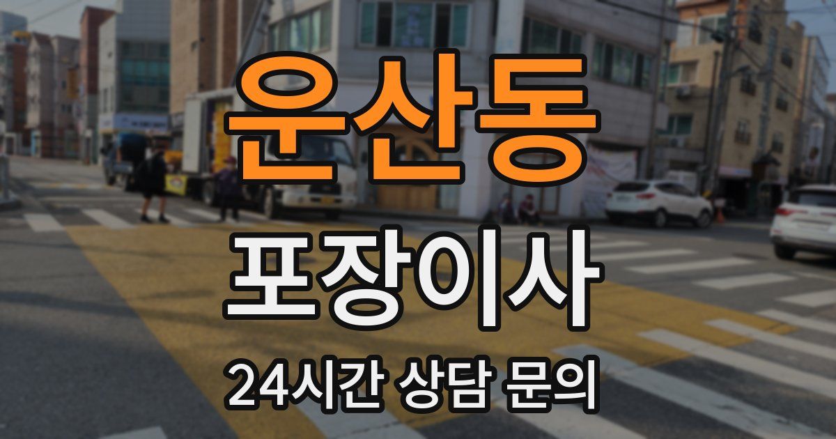 운산동 포장이사