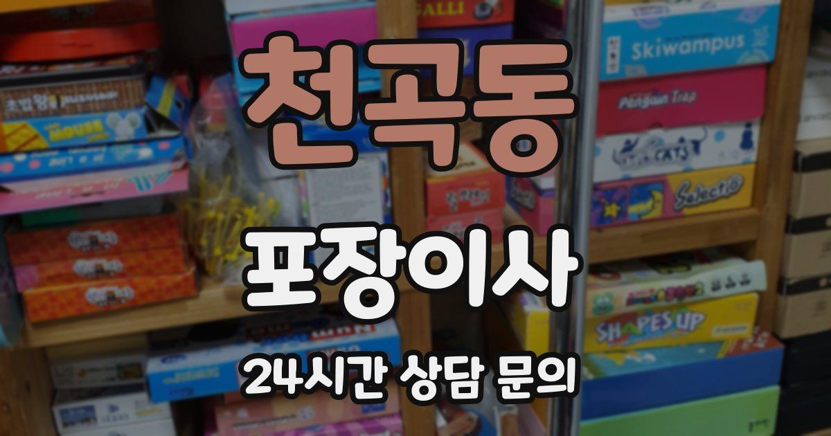 천곡동 포장이사