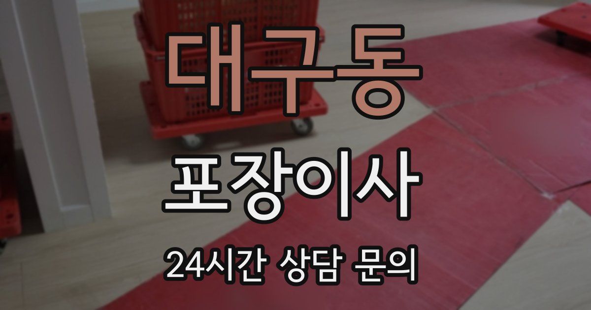대구동 포장이사