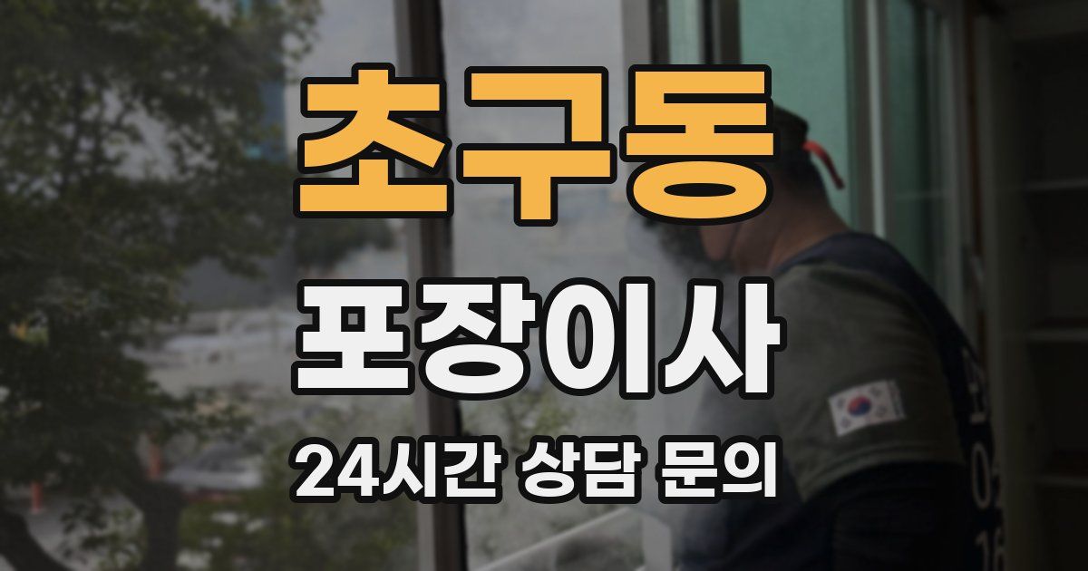 초구동 포장이사