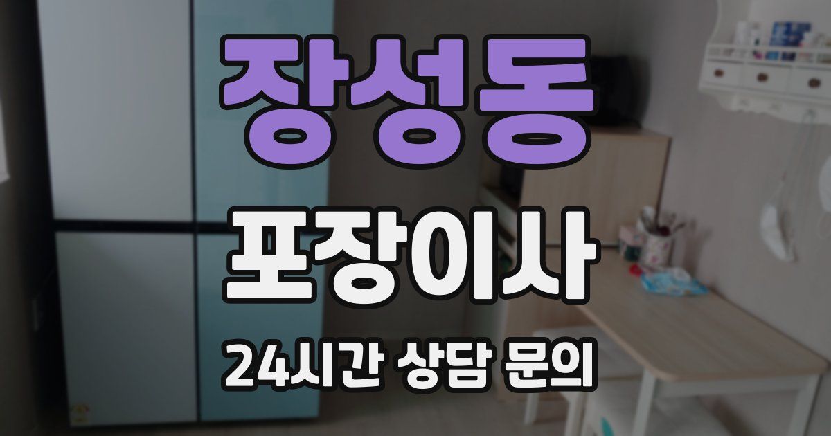 장성동 포장이사