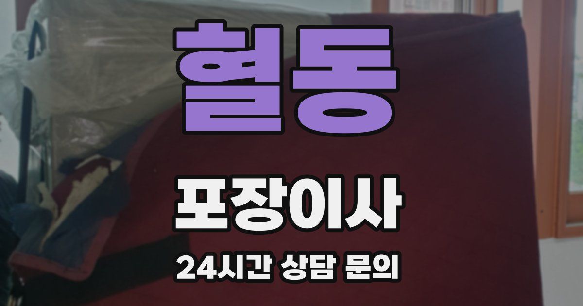 혈동 포장이사