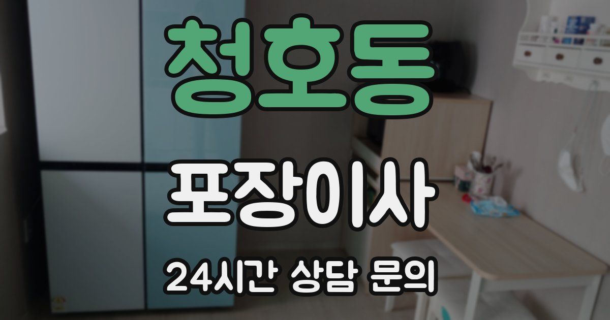 청호동 포장이사