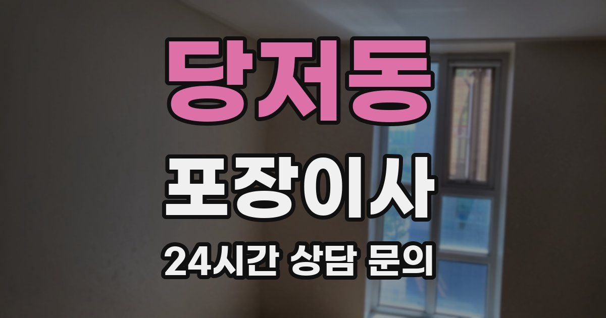 당저동 포장이사