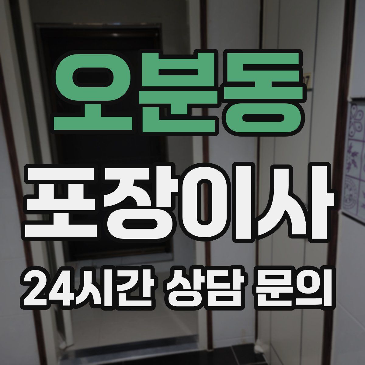 오분동 포장이사