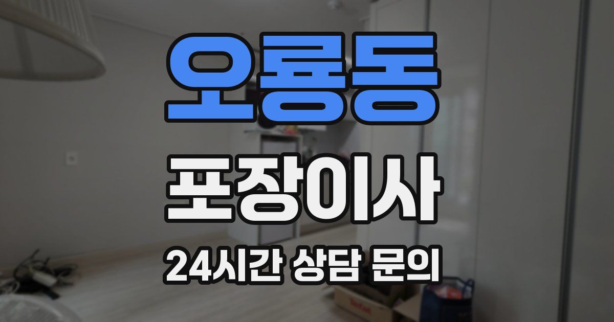 오룡동 포장이사