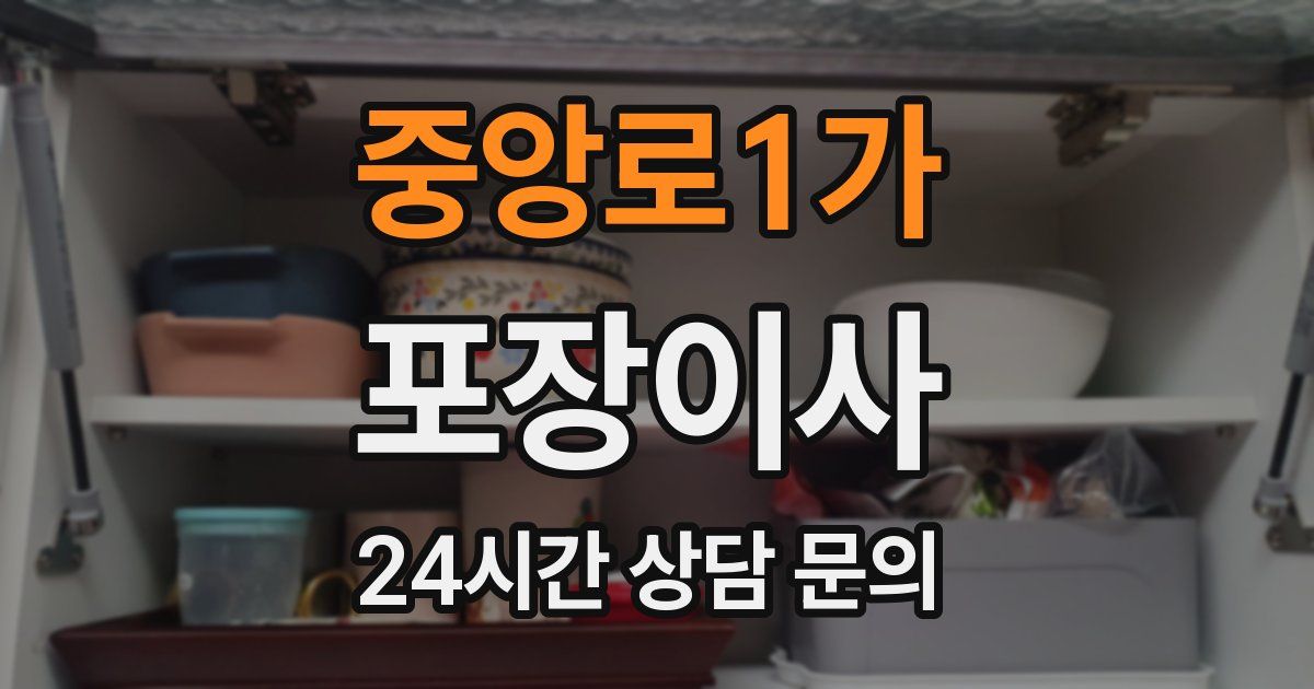 중앙로1가 포장이사