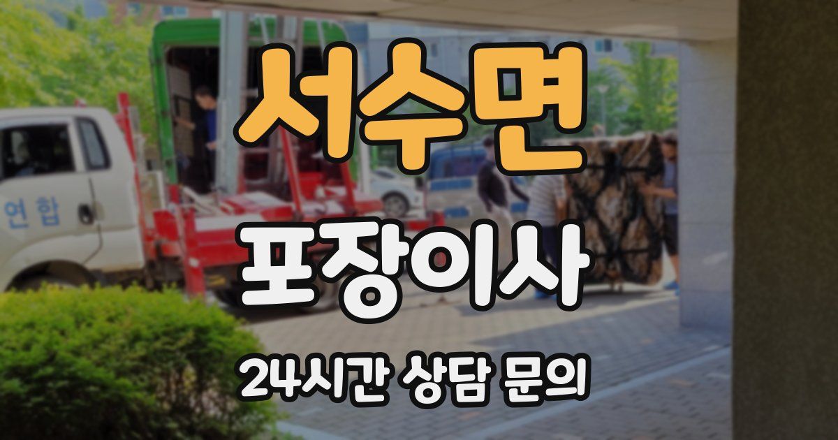 서수면 포장이사