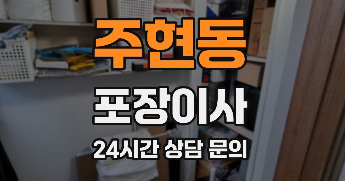 주현동 포장이사