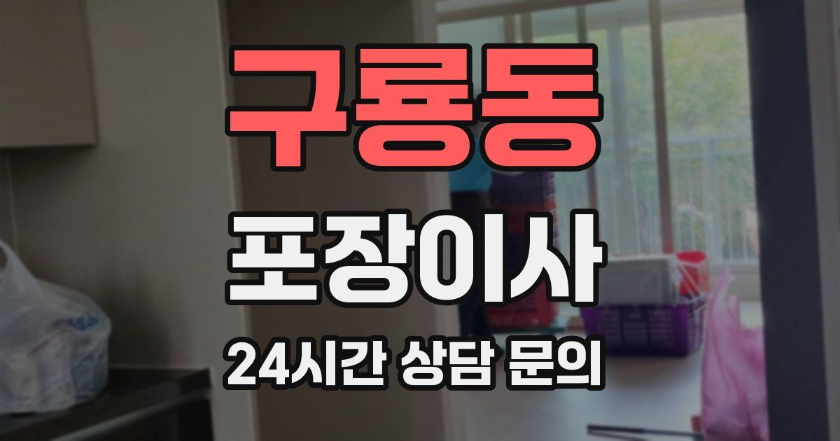 구룡동 포장이사