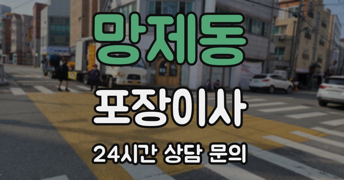 망제동 포장이사