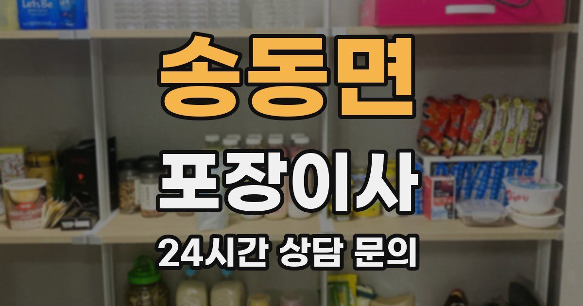 송동면 포장이사