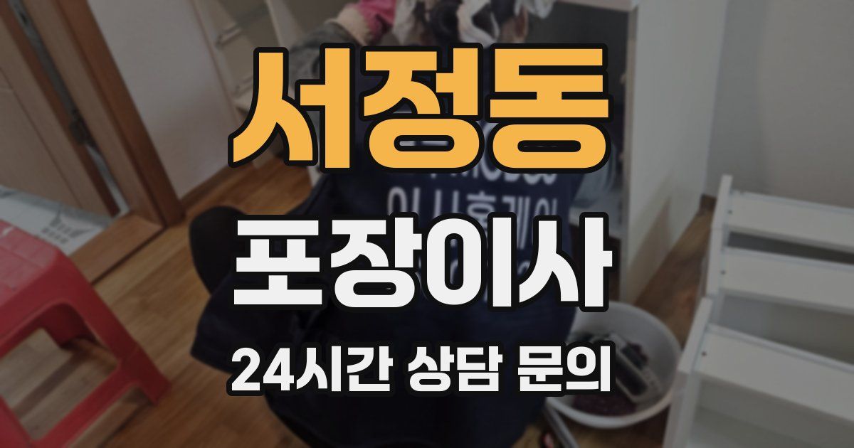 서정동 포장이사